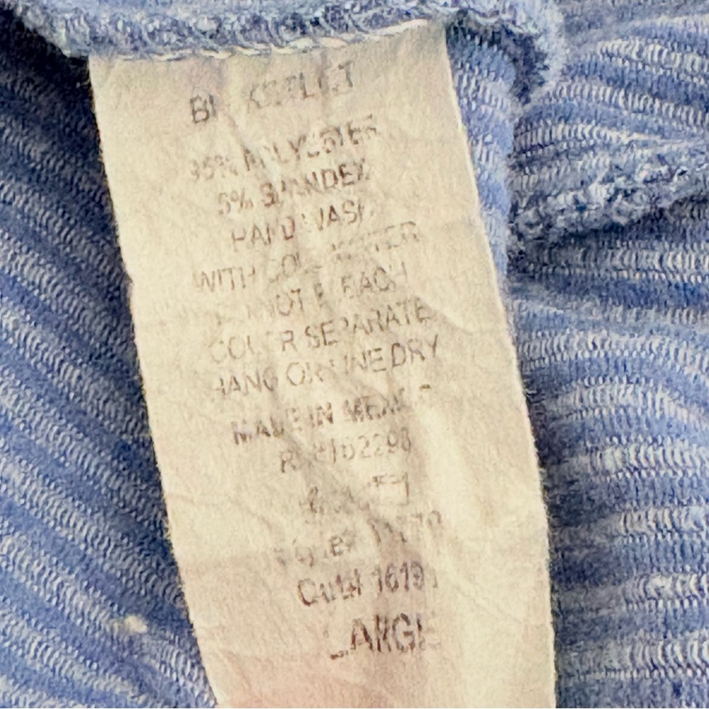Bucketlist Texas Sweatshirt Rib Cord Comfy Graphic denim‎ blue Size L - Picture 8 of 10